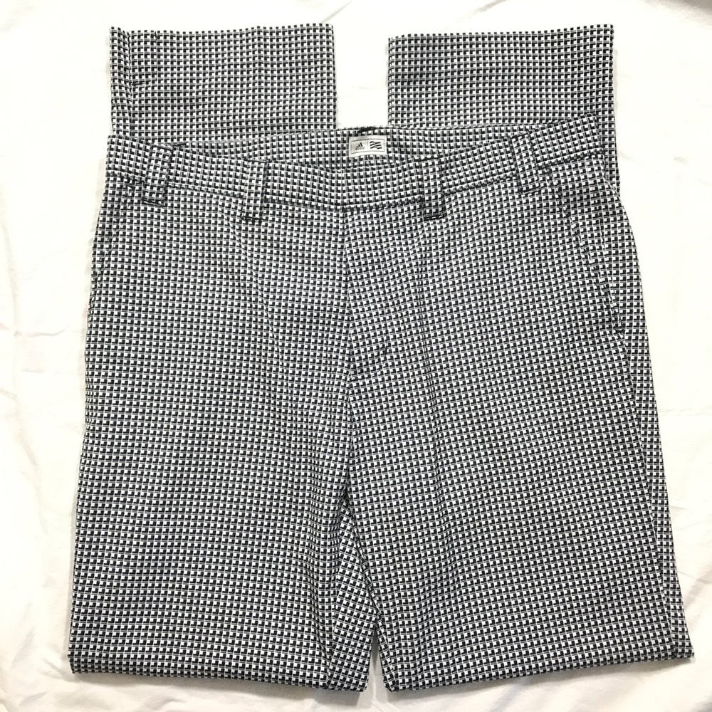 Men’s ADIDAS Golf Pants Geometric Print black and white 36x34